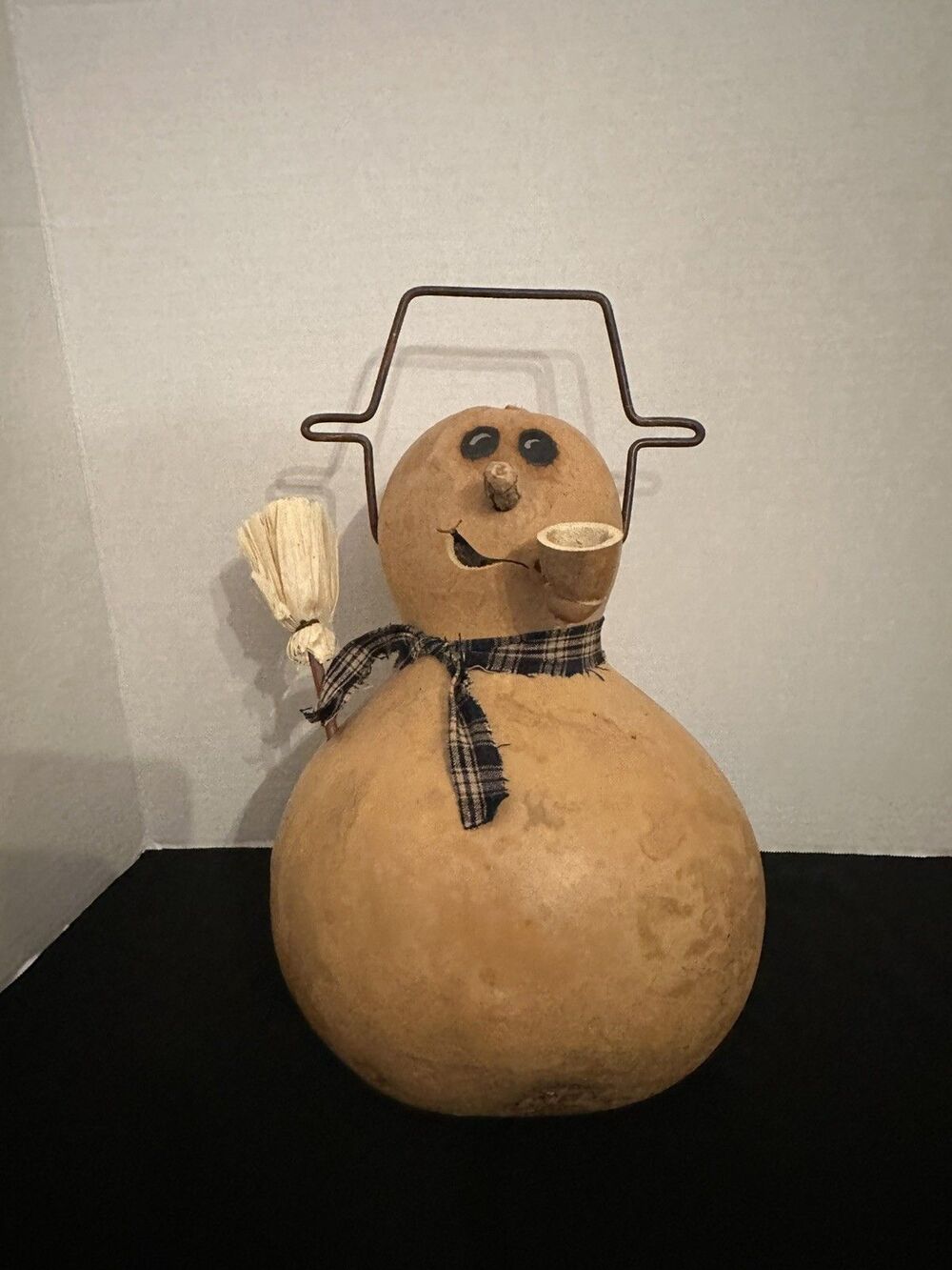 Meadowbrooke Gourds Primitive Snowman Handcrafted Gourd Christmas Decor